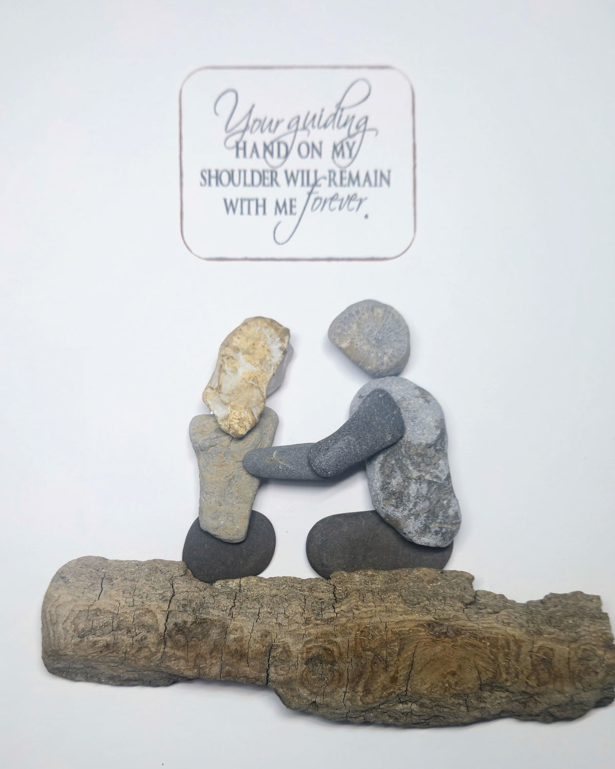 In memory.  Your guiding hand on my shoulder will remain.  A gift for grieving or the loss of a loved one. 